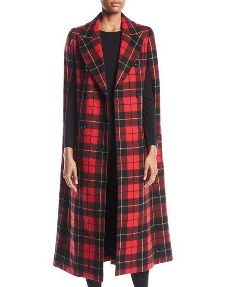 red tartan cape coat michael kors|macy's michael kors coats.